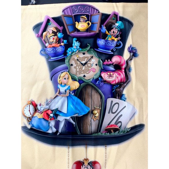 Alice Wonderland Throw Pillowcase Mad Hatter Home Decor Accent Pillow Cover - Picture 5 of 12